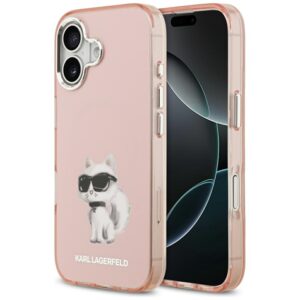 Karl Lagerfeld IML Aquarelle Choupette & Logo MagSafe - dėklas skirtas Apple iPhone 17 pink - Image 1