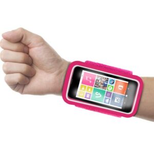 PURO Running Band - Universal running band for smartphones max 4.3 "+ key pocket (pink) - Image 4