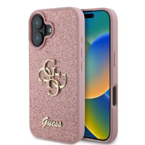 Guess Fixed Glitter Big 4G - dėklas skirtas Apple iPhone 16 Plus pink - Image 1