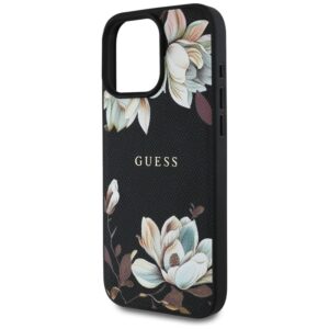 Guess Grained Printed Flower Pattern MagSafe - dėklas skirtas Apple iPhone 16 Pro Max black - Image 6
