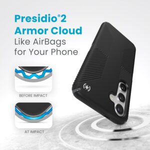 Speck Presidio2 Grip - dėklas skirtas Samsung Galaxy S24+ Black/Slate Grey/White - Image 3