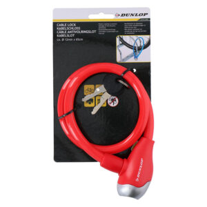 Dunlop - Keyed spiral bicycle lock (Red) - Image 2