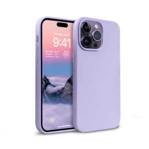Crong Color Cover Liquid Silicone dėklas skirtas Apple iPhone 14 Pro Max Purple - Image 1