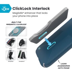 Speck Presidio2 Grip ClickLock & MagSafe - dėklas Apple iPhone Air Deep Sea / Silver Metallic / Spell Blue - Image 2