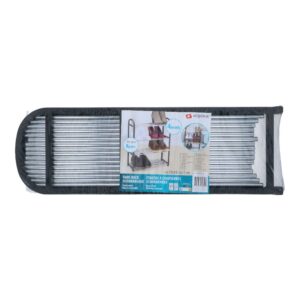 Alpina - Shoe Rack / Shelf / Stand 4-Tier 50x18.5x57 cm (Silver / Black) - Image 5