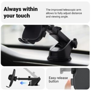 Crong Carclip Dashboard and Windshield Car Holder - black - Image 4