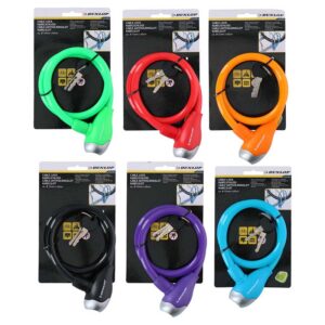 Dunlop - Keyed spiral bicycle lock (Red) - Image 4