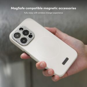 Moshi Napa MagSafe - Leather dėklas skirtas Apple iPhone 15 Pro Eggnog White - Image 6