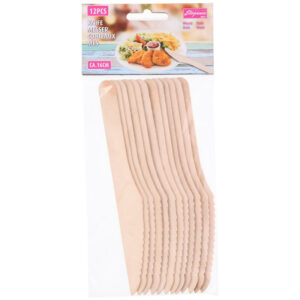 Cuisine Elegance - Disposable wooden knives 12 pcs. - Image 2