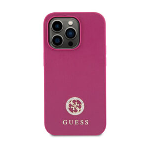 Guess 4G Strass Metal Logo - dėklas skirtas Apple iPhone 15 Pro Max pink - Image 3