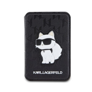 Karl Lagerfeld Wallet Cardslot Stand MagSafe Saffiano Monogram Choupette - Magnetic wallet with stand function black - Image 3