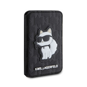 Karl Lagerfeld Wallet Cardslot Stand MagSafe Saffiano Monogram Choupette - Magnetic wallet with stand function black - Image 4