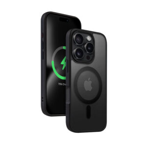 Crong Hybrid Frost MAG Cover - dėklas su MagSafe skirtas Apple iPhone 16 Pro Max black - Image 1