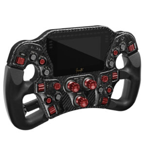 Asetek SimSports Invicta Formula Lenkrad, 4,3-Zoll-LCD, USB-C - Red on Black Edition - Image 1
