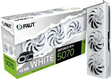 Palit GeForce RTX 5070 White OC Graphics Card, 12288 MB GDDR7