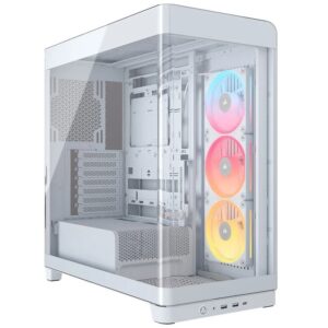 Corsair FRAME 4500X LX-R RGB PC Case, Mid Tower, E-ATX, Tempered Glass - White