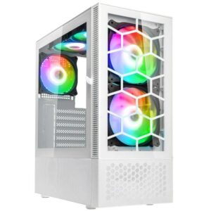 Kolink Observatory MX Glass ARGB PC Case, Mid Tower - White