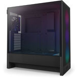 NZXT H5 Flow RGB PC Case, Mid Tower, ATX, RGB, Tempered Glass - Black