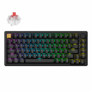 Keychron J2 Wireless (KJ2-H1) - US Layout - Hot-Swappable Super Red - Black (Juoda) Mechaninė Belaidė Žaidimų Klaviatūra