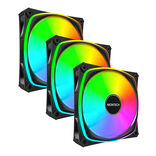 Montech AX120 PRO PWM Fan, ARGB - 3-Pack, 120mm, black