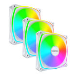 Montech RX120 PRO PWM Reverse Fan, ARGB - 3-Pack, 120mm, white