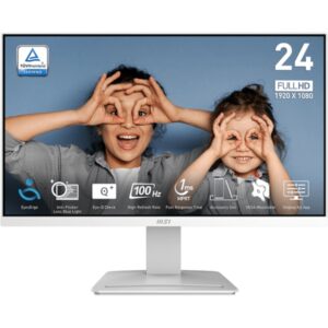 Monitorius MSI PRO MP2412W / 23.8" / FHD / VA / 100Hz / 1ms (MPRT) / baltos spalvos - Image 1