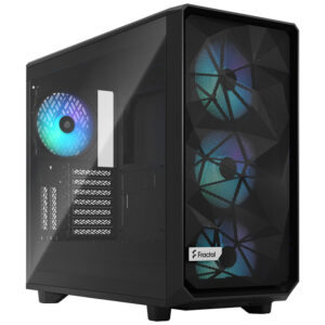 Fractal Design Meshify 2 RGB Mid Tower, Light Tint, Tempered Glass, Black