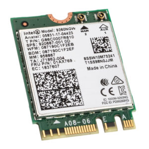 Intel Dual-Band Wireless-AC 9260, WLAN + Bluetooth 5.1 Adapter - M.2/A-E-key - Image 1