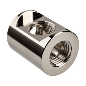 EK Water Blocks EK-Quantum Torque T-Splitter 3x G1/4 inch IG - Nickel - Image 2