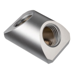 EK Water Blocks EK-Quantum Torque Adapter 90 Degree G1/4 inch Female to G1/4 inch Female - Satin Titanium