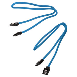 Corsair Premium Sleeved SATA-Kabel, blau 60cm - 2er Pack - Image 2