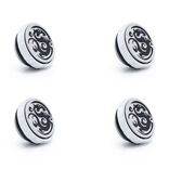 Bitspower Artemis Stop Fitting G1/4 Inch, 4-Pack - white