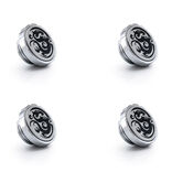 Bitspower Artemis Stop Fitting G1/4 Inch, 4-Pack - Silver Glossy