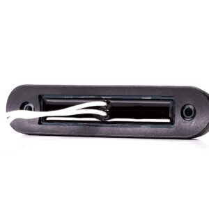 Gabaritų žibintas LED 12-36V, red, DARK version, loom 0,15m, with a flat and round black rubber gasket for a vehicle bullbars. - Image 2