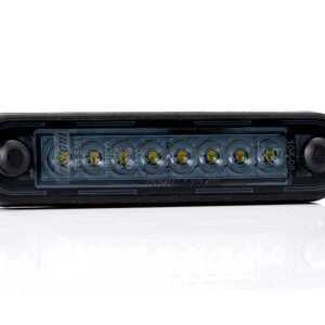 Gabaritų žibintas LED 12-36V, yellow, DARK version, loom 0,15 m, with a flat and round black rubber gasket for a vehicle bullbars. - Image 1