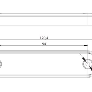 Gabaritų žibintas LED 12-36V, yellow, DARK version, loom 0,15 m, with a flat and round black rubber gasket for a vehicle bullbars. - Image 4