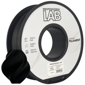 3D Plastikas - Filamentas PLA+ black | 1.75 mm, 5 kg | Professional LAB