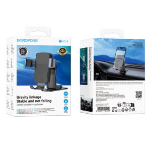 Borofone automobilinis laikiklis BH119 Refined gravitacinis przyklejany juodos spalvos - Image 9