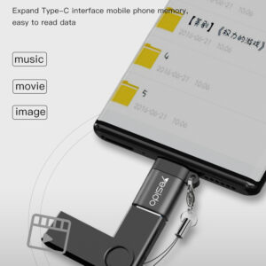 Yesido Adapteris OTG GS06 - Type C (male) to USB (female) - black - Image 8