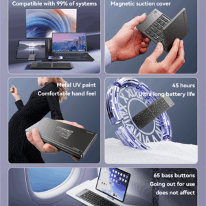 Yesido Keyboard KB27 wireless foldable black - Image 6