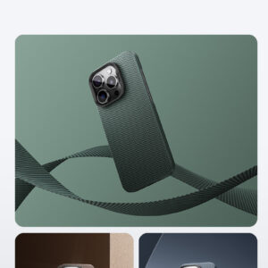 Benks Etui Magnetic Armor Tint Kevlar 1000D (SA66) skirtas Apple iPhone 16 Pro Max geltonos spalvos - Image 2