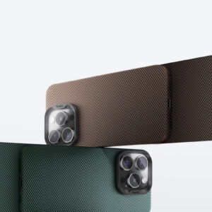 Benks Etui Magnetic Armor Tint Kevlar 1000D (SA66) skirtas Apple iPhone 16 Pro Max geltonos spalvos - Image 4