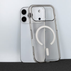 Transparent Slim Magsafe dėklas skirtas Apple iPhone 17 Pro pilkos spalvos - Image 5