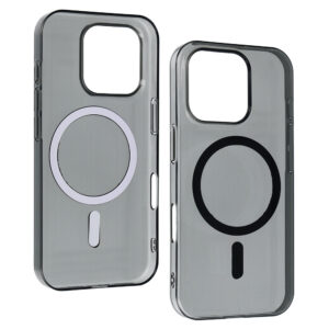 Transparent Slim Magsafe dėklas skirtas Apple iPhone 16 juodos spalvos - Image 4