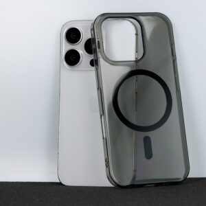 Transparent Slim Magsafe dėklas skirtas Apple iPhone 15 Pro juodos spalvos - Image 5