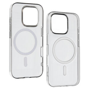 Transparent Slim Magsafe dėklas skirtas Apple iPhone 16 Pro pilkos spalvos - Image 4
