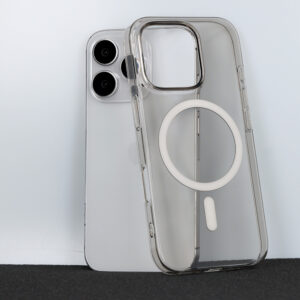 Transparent Slim Magsafe dėklas skirtas Apple iPhone 16 Pro pilkos spalvos - Image 5