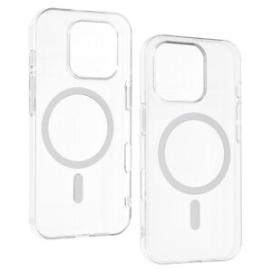 Transparent Slim Magsafe dėklas skirtas Apple iPhone 16 Pro baltos spalvos - Image 4