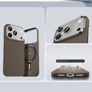 Benks Magnetic Armor Tint Kevlar 1000D (A070) skirtas Apple iPhone 17 Pro Max mėlynos spalvos - Image 9