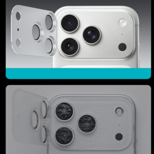 Benks Apsauginis stiklas Warrior Metal Integrated Lens Protector (C069) skirtas Apple iPhone 17 Pro (lens 3 vnt) oranžinės spalvos - Image 8